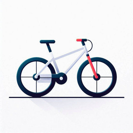 Bicycle isolated on white background. Vector illustration. Eps 10.のイラスト素材