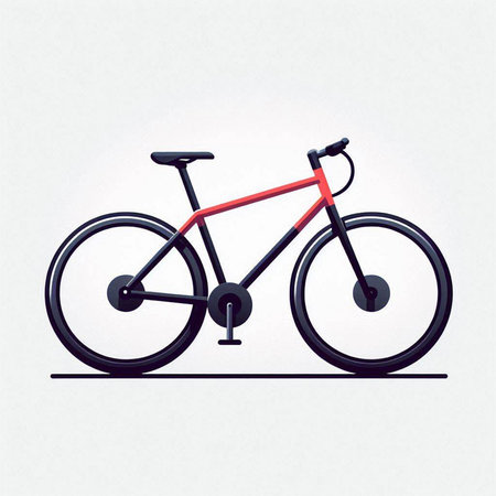 Bicycle on a white background. Vector illustration of a bicycle.のイラスト素材