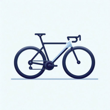 Bicycle on a white background. Vector illustration. Eps 10.のイラスト素材