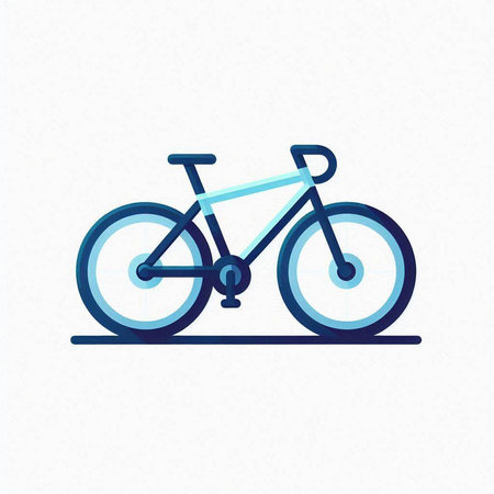 Bike blue icon on white background. Vector illustration. Eps 10.のイラスト素材