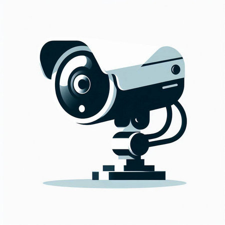 CCTV security camera on white background. Vector illustration eps 10のイラスト素材