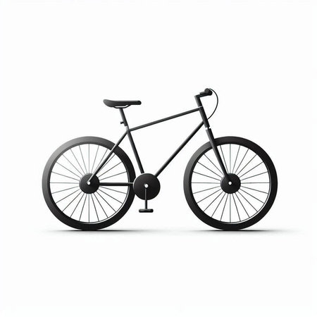 bicycle isolated on a white background. 3d rendering illustration.のイラスト素材