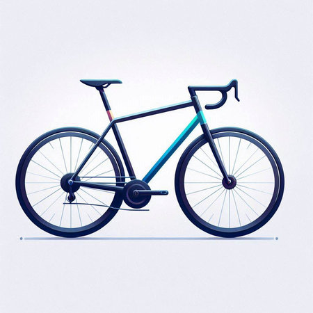 Bicycle isolated on a white background. Vector illustration. Eps 10.のイラスト素材