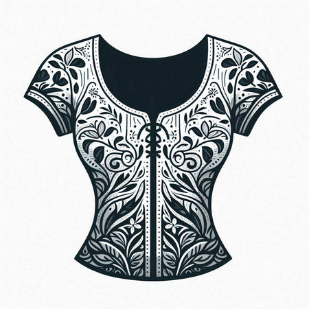 Women's T-shirt design with floral pattern. Vector illustration.のイラスト素材