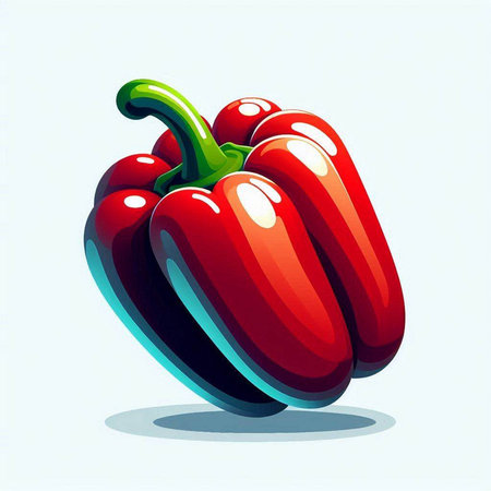 Illustration of a red flower on a white background. Vector illustration.のイラスト素材