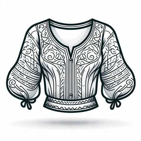 Ceramic vase isolated on white background. 3d renderのイラスト素材