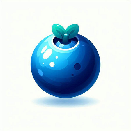 Blueberry vector illustration. Isolated on white background. Blueberry icon.のイラスト素材