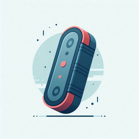 Wireless speaker icon. Vector illustration in eps 10 file.のイラスト素材