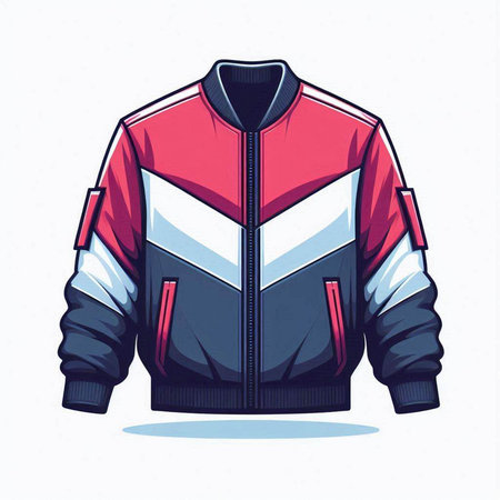 Jacket for winter sports. Vector illustration of a sport jacket.