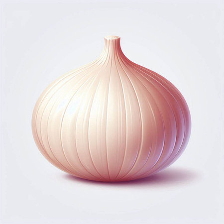 Illustration of a pink onion on a white background, vector illustrationのイラスト素材