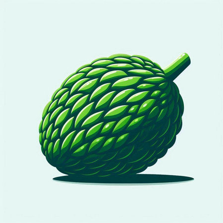 Custard apple fruit, vector illustration, eps10.のイラスト素材