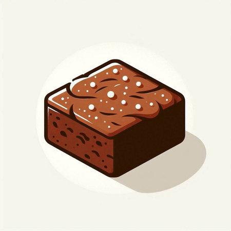 Chocolate cake isometric icon. Vector illustration isolated on white background.のイラスト素材