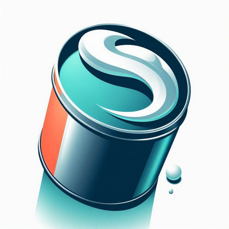 Paint can icon isolated on white background. 3d illustration.のイラスト素材