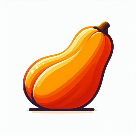 Pumpkin on a white background. Vector illustration in cartoon style.のイラスト素材