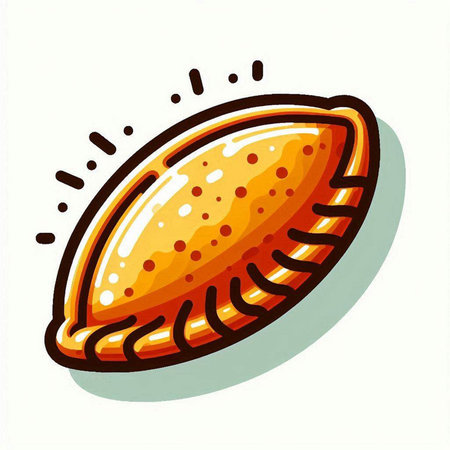 Illustration of a pie on a white background. Vector illustration.のイラスト素材
