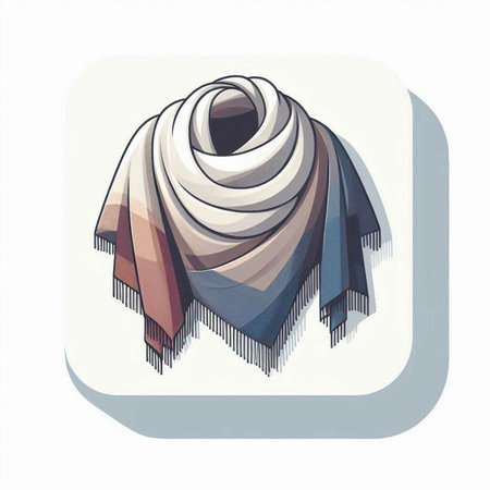 Illustration of a Scarf on a white background. Vector illustrationのイラスト素材