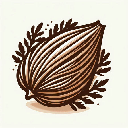 Coffee bean vector illustration. Hand drawn coffee bean icon.のイラスト素材