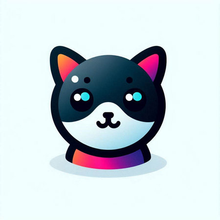 Cute cat cartoon vector illustration. Cute kawaii characterのイラスト素材