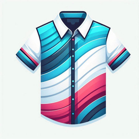 Men's polo shirt. Vector illustration of men's polo shirt.のイラスト素材