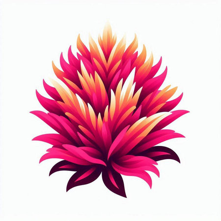 Colorful dahlia flower isolated on white background. Vector illustration.のイラスト素材