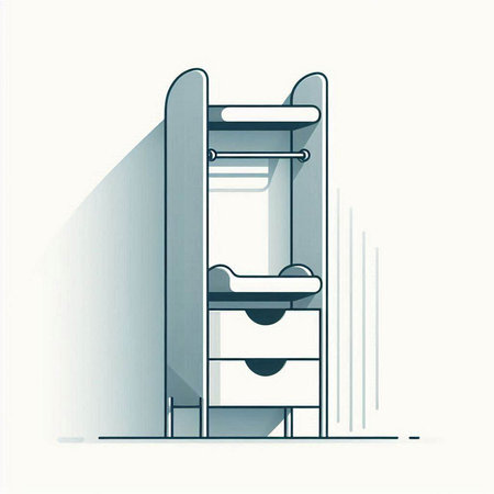 Bathroom furniture. Bathroom interior. Vector illustration in flat styleのイラスト素材