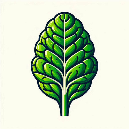 Illustration of a green leaf on a white background, vector illustrationのイラスト素材