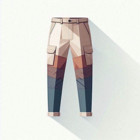 Trousers in low poly style. Vector illustration for your designのイラスト素材