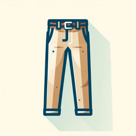 Men's jeans in retro style. Vector illustration. EPS 10.のイラスト素材