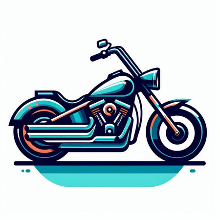 Motorcycle isolated on a white background. Vector illustration for your designのイラスト素材