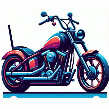 Motorcycle vector illustration. Side view of motorbike. Motorcycle vector illustration.のイラスト素材