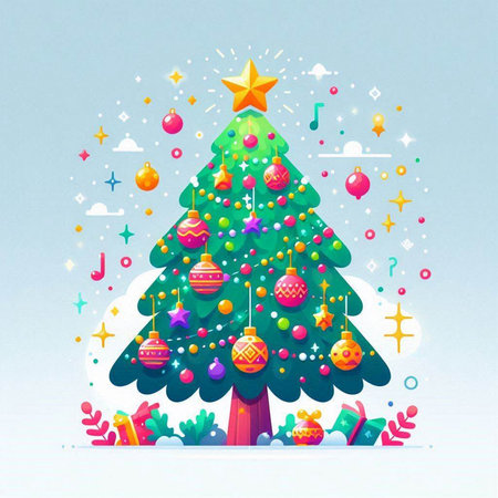 Laptop with colorful search bar on screen. Flat design vector illustration.のイラスト素材