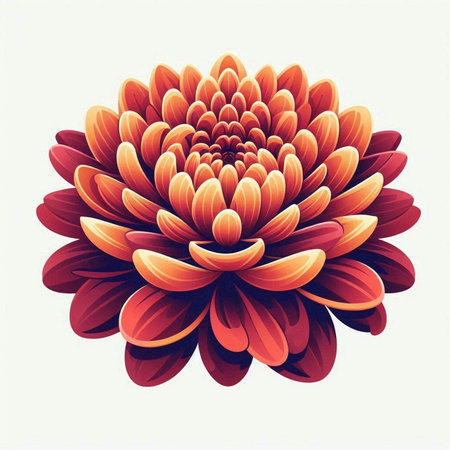 Dahlia flower isolated on white background. Vector illustration for your designのイラスト素材