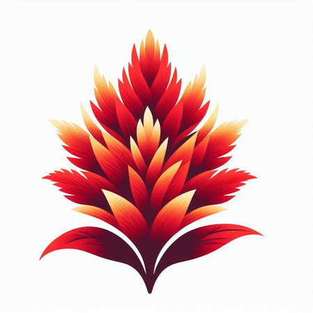 Abstract red flower on a white background. Vector illustration for your designのイラスト素材