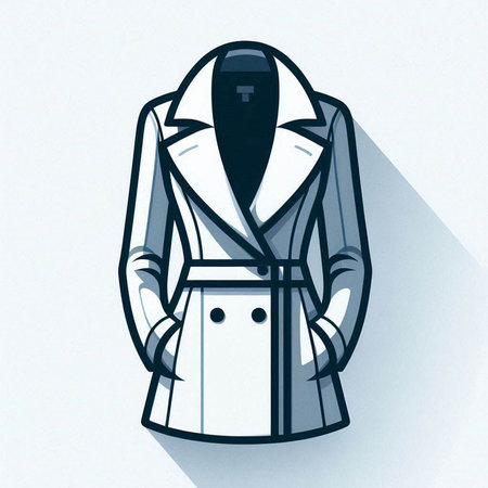 Illustration of a coat on a white background. Vector illustration.のイラスト素材