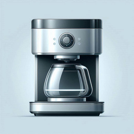 Coffee maker isolated on white background. 3D rendering.のイラスト素材