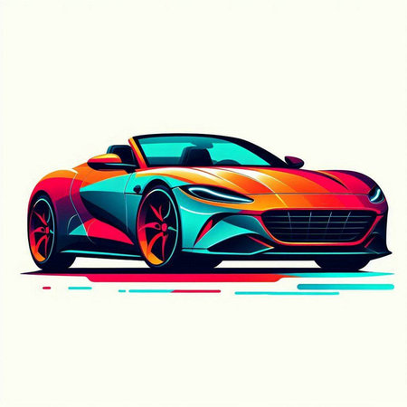 Sport car on a white background. Vector illustration. Eps 10.のイラスト素材