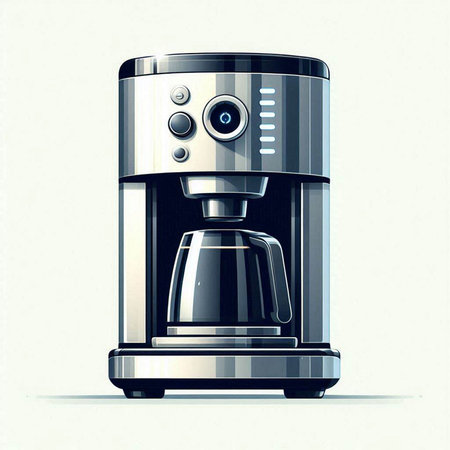 Coffee machine on white background. Vector illustration. Eps 10.のイラスト素材