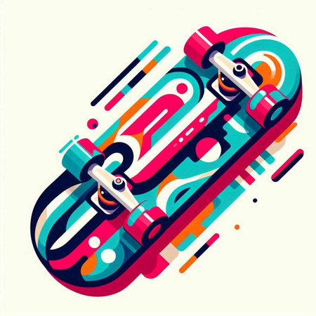 Abstract colorful background with cars. Vector illustration in flat design style.のイラスト素材