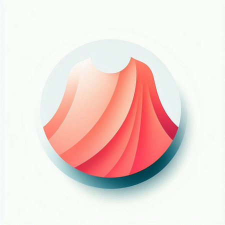abstract background with a wave in the form of a red circleのイラスト素材