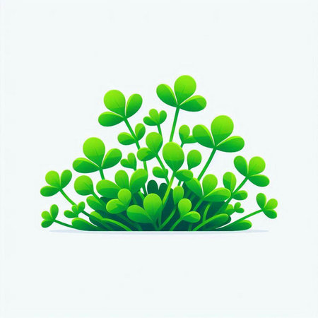green grass on a white background. vector illustration. ecology concept.のイラスト素材