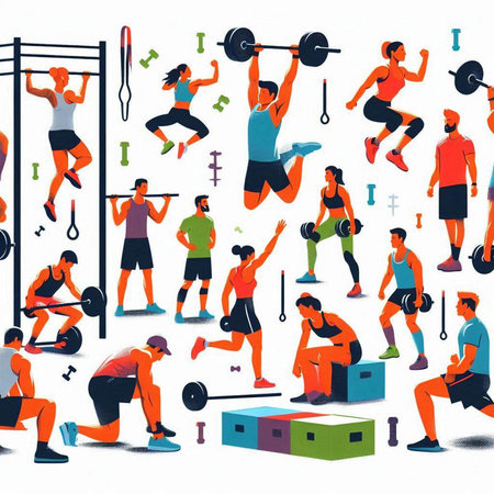 Skiing man in sportswear and helmet. Vector illustration.のイラスト素材