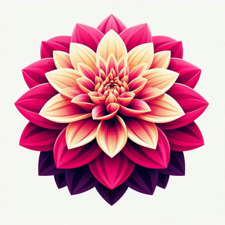 Dahlia flower isolated on white background. Vector illustration EPS 10のイラスト素材