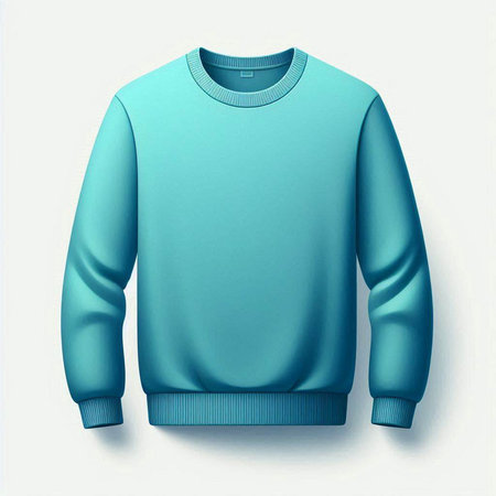 Blue sweater isolated on a white background. Vector illustration. Eps 10.のイラスト素材