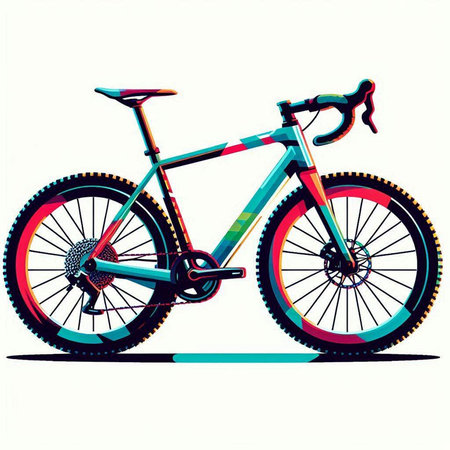 Bicycle on a white background, vector illustration, eps10のイラスト素材