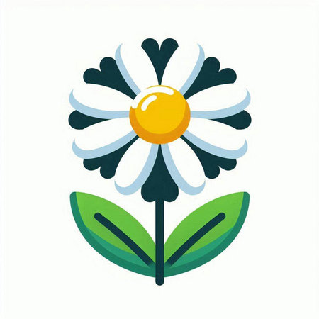 Chamomile flower isolated on white background. Vector illustration.のイラスト素材