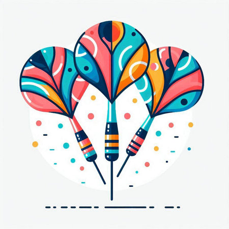 Multicolored balloons on a white background. Vector illustration in flat style.のイラスト素材