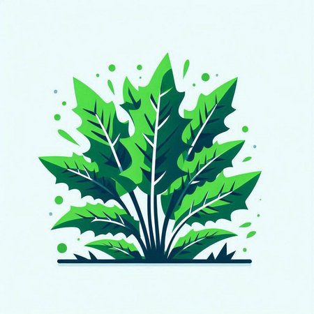 Green leaves on a white background. Vector illustration. Eps 10.のイラスト素材