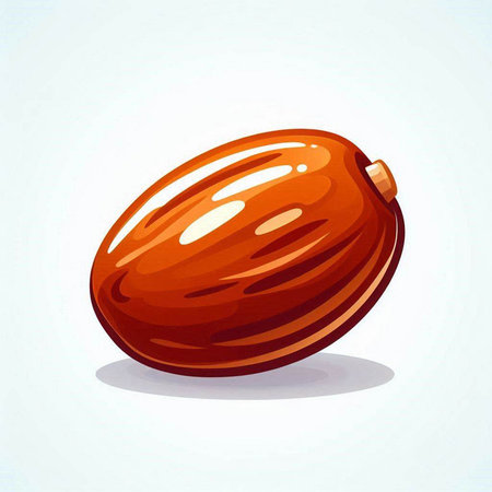 Illustration of a date fruit, isolated on a white background.のイラスト素材