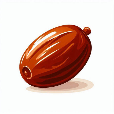Illustration of a date fruit on a white background. Vector illustration.のイラスト素材
