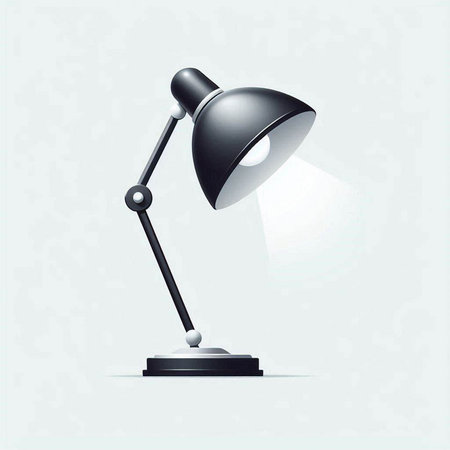 Vector illustration of a desk lamp on a light background. Eps 10のイラスト素材